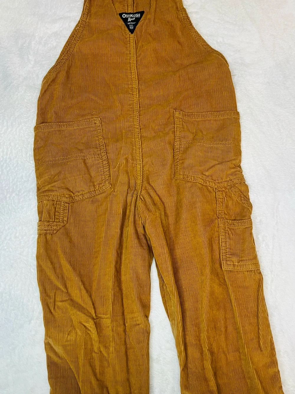 OshKosh B'gosh Mustard Yellow Corduroy Kids Overalls